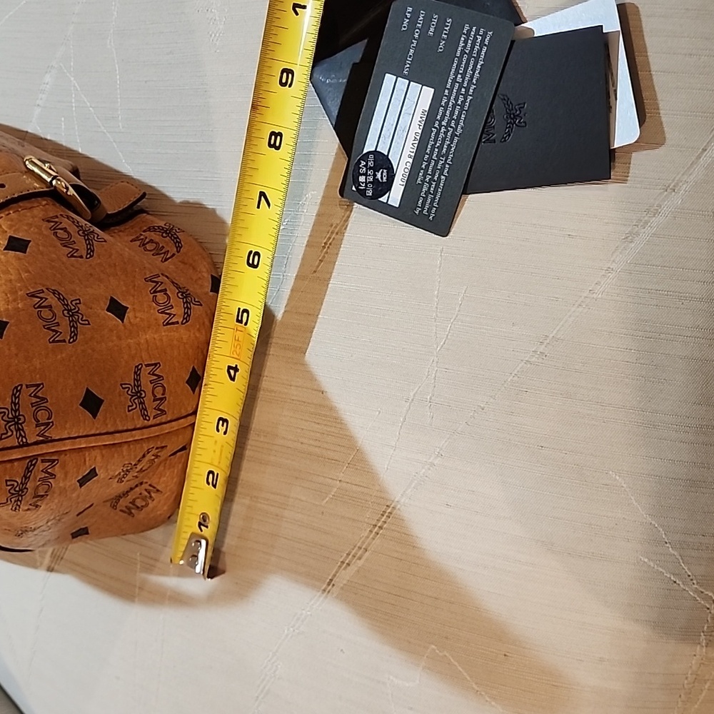 MCM Tan Leather Tote Bag - Picture 12 of 14